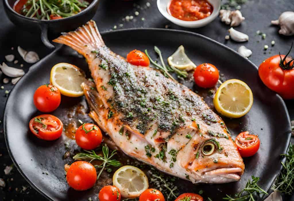 Caribbean Style Coral Fish Barbecue