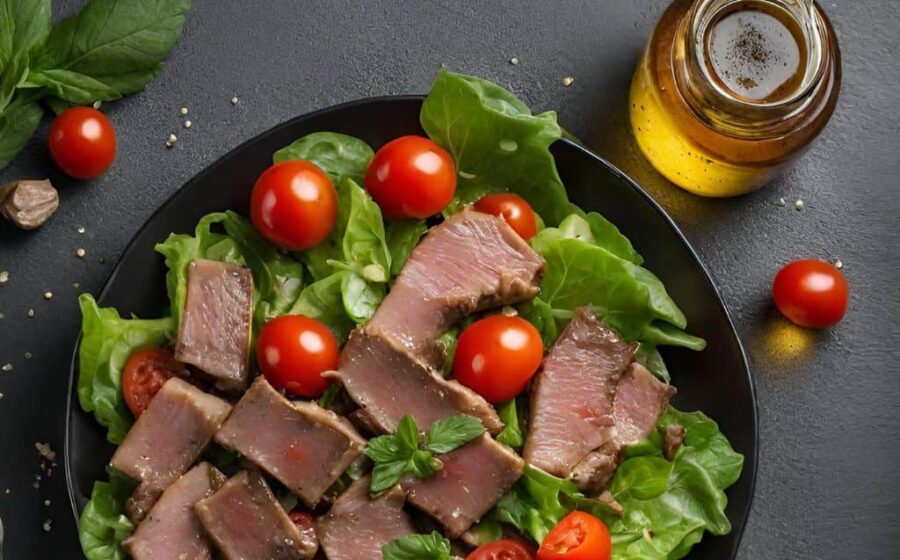 liver and honey dressing salad